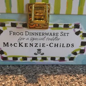 MacKenzie-Childs Frog Dinnerware Set - Gold and Blue